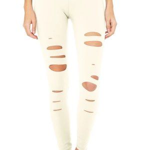 NWOT Alo Yoga High Waist Ripped Warrior Leggings